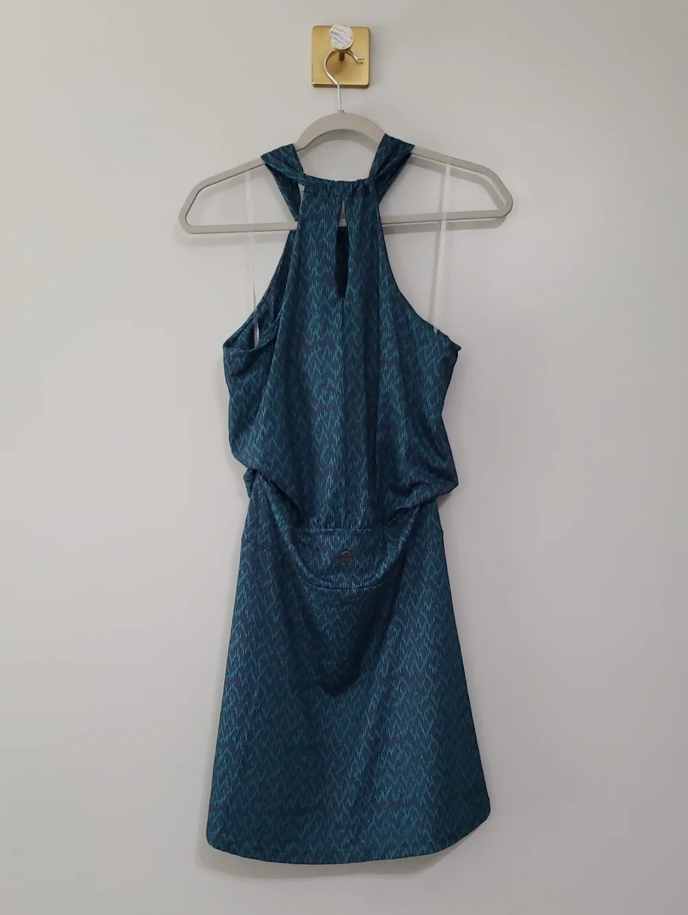 Prana Montezuma Dress Women Small Eclipse Pitaya Green Blue Athleisure Outdoors - Picture 4 of 16